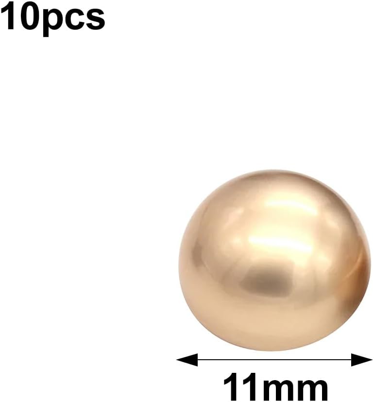 أزرار خياطة معدنية ذهبية 11 مم 10 قطع أزرار نصف دائرية على شكل فطر للمعاطح والسترات الواقية من الرياح والحقائب - Image 2